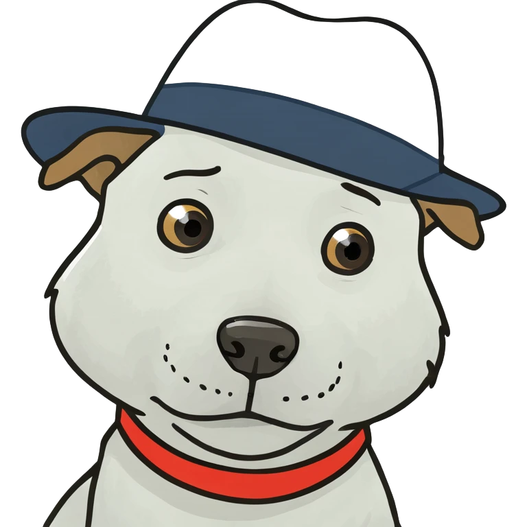 Dog with a hat emoji