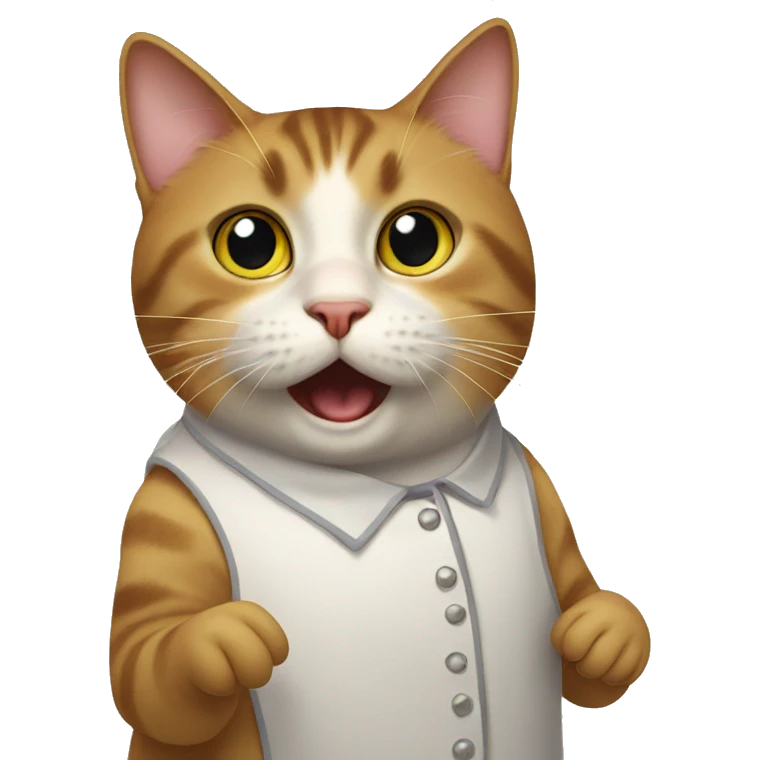 Surprised cat in dress emoji