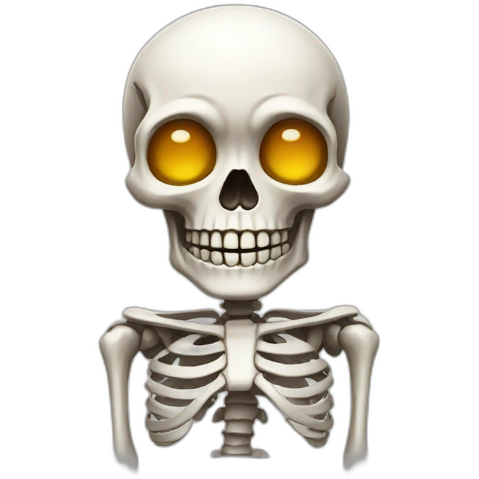 cute skeleton character emoji