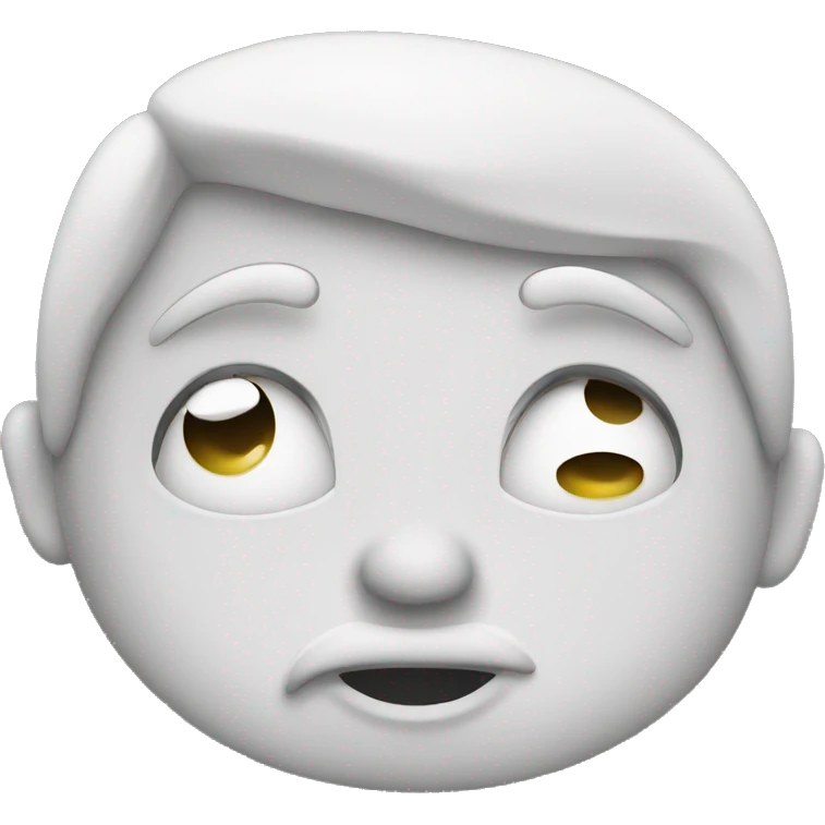 white kissing face emoji