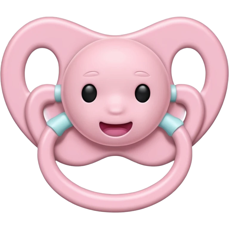 Pastel pink pacifier that has no eyes or mouth  emoji