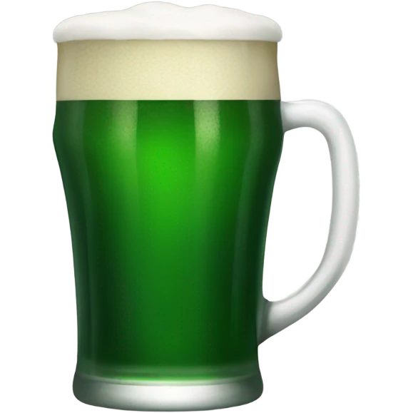 Dark green beer emoji