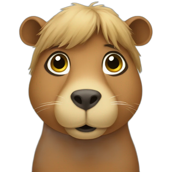 Capybara girl confused emoji