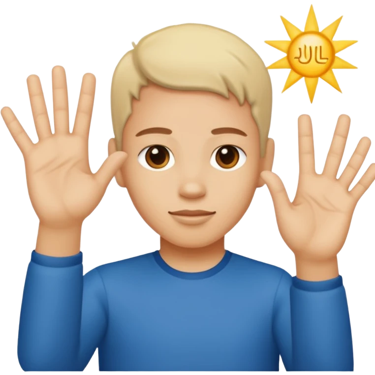 signe du rappeur jul avec les mains  emoji
