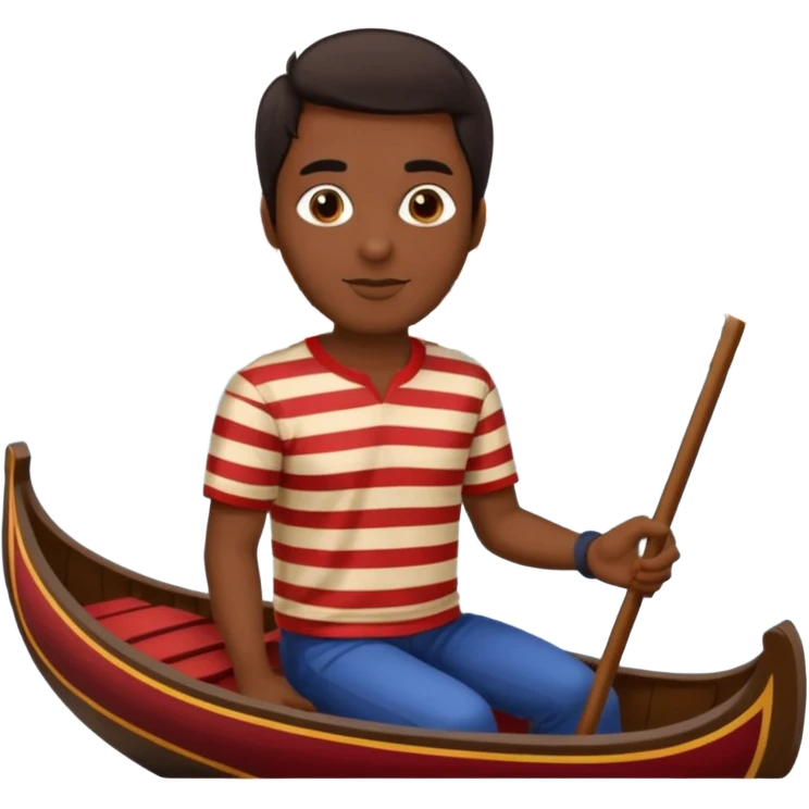 Ventian gondola with man emoji
