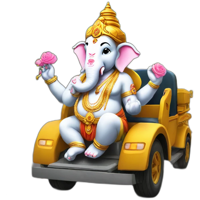 ganesha on his vehicle emoji