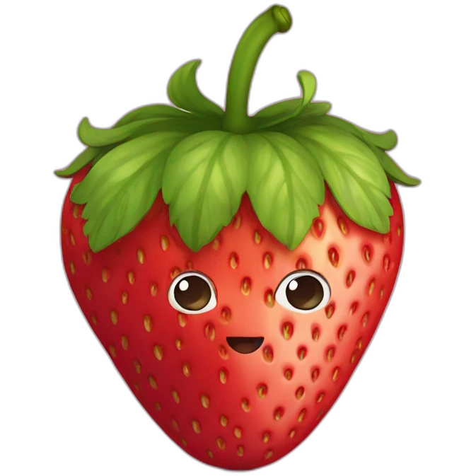 Strawberry with a tight belt emoji