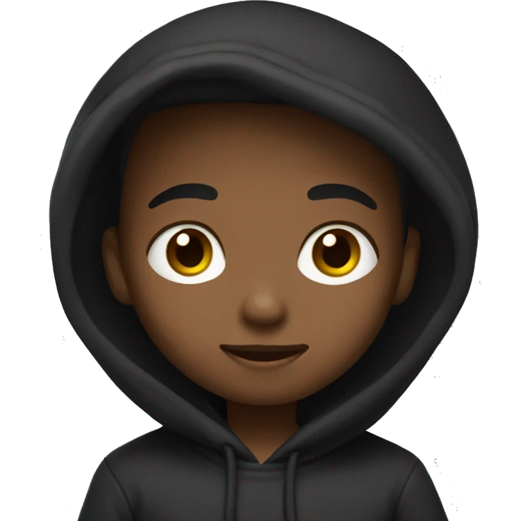 Lil boy with black hoodie  emoji