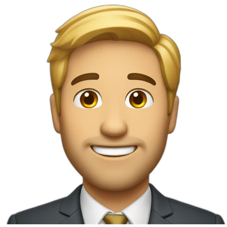 hombre rubio feliz emoji