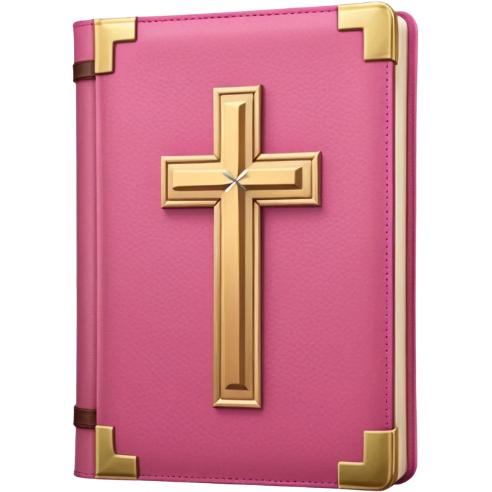 pink closed Bible book with cross on cover emoji