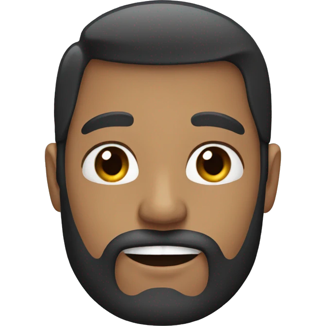 man with black beard and braces emoji