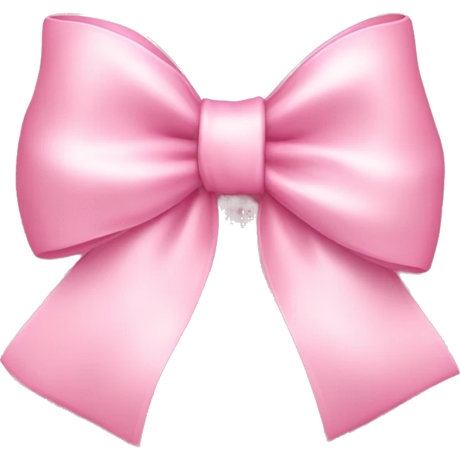 light pink bow on light pink bow emoji
