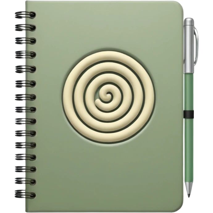 sage green note book emoji