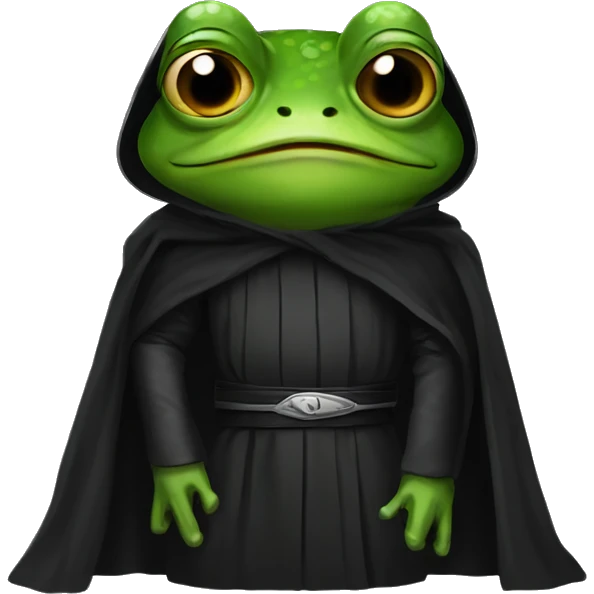 Frog as a sith lord emoji