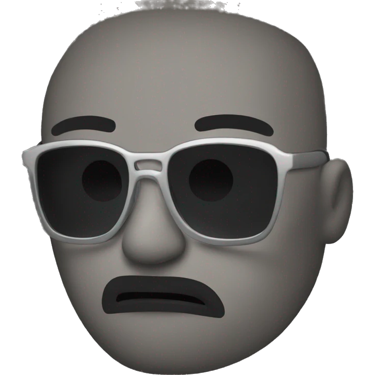 not happy with black sunglasses  emoji