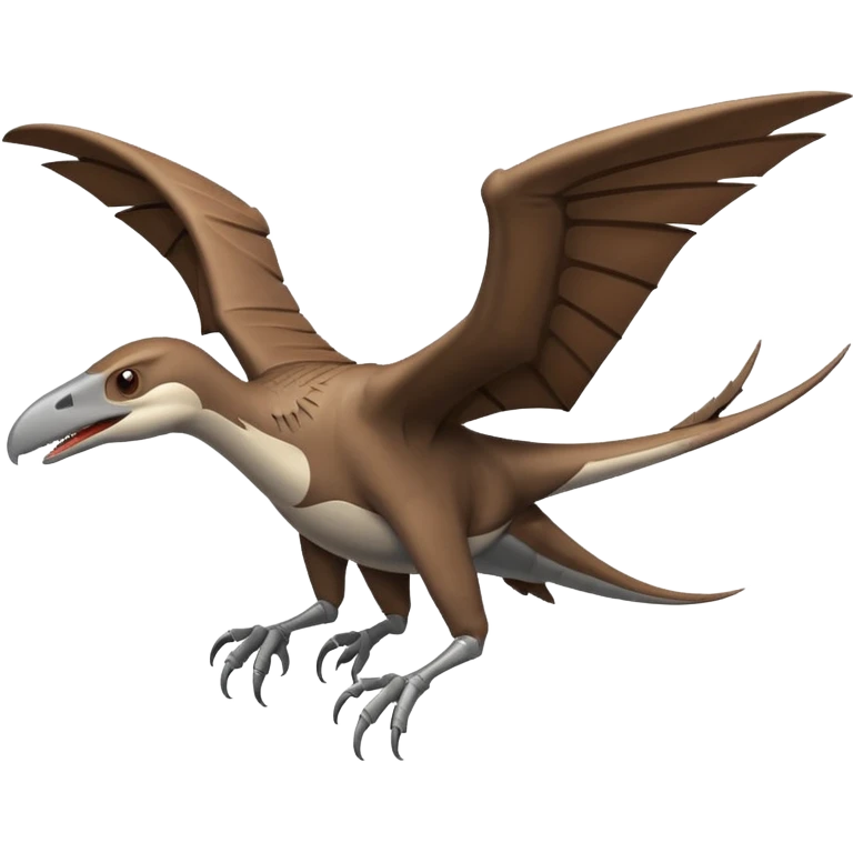 make a pterodactyl flying emoji