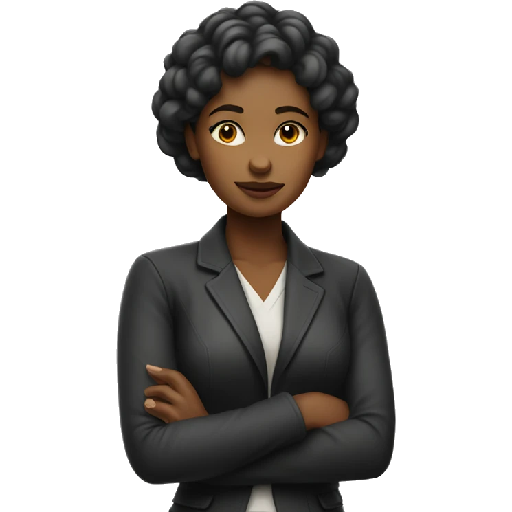 stylish female crossing her arms emoji