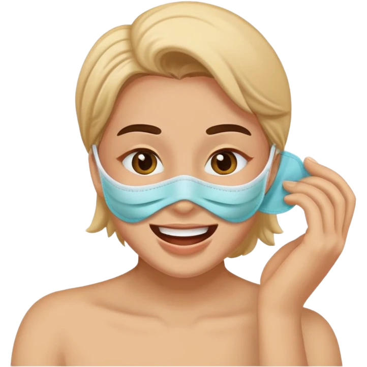 this face 😔 taking a mask off of this face 😁 emoji