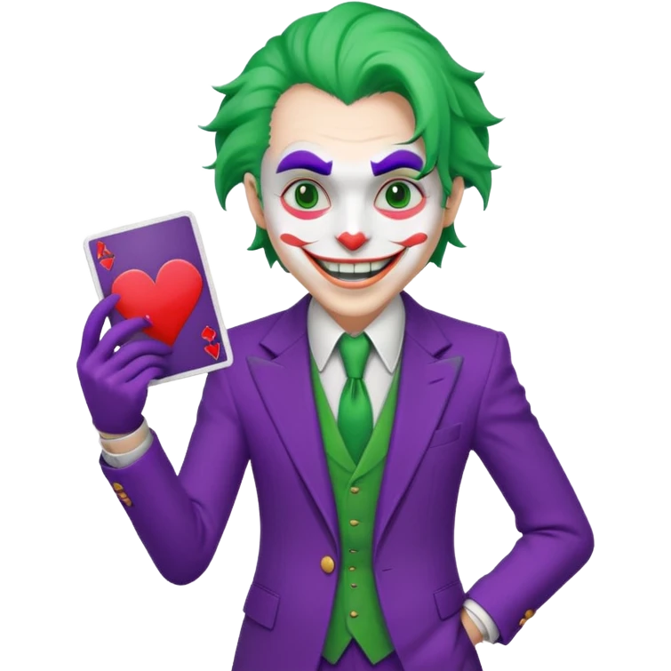 Joker playing card holding a large blank sign emoji