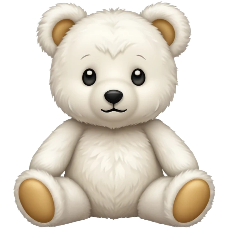 Oso de peluche blanco cute emoji