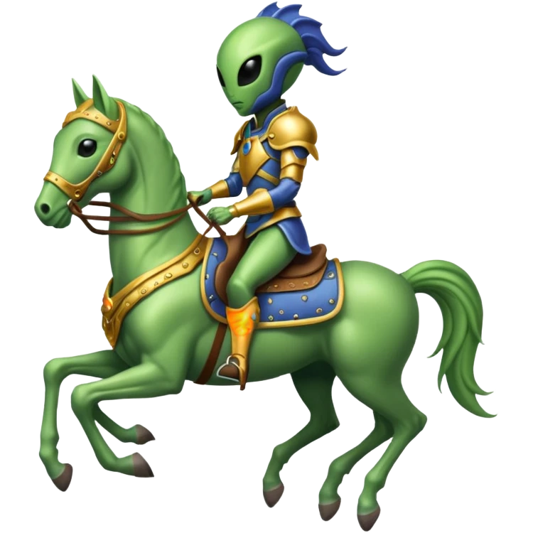 Alien on horse emoji