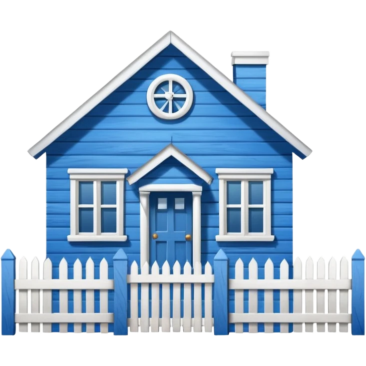 blue house emoji