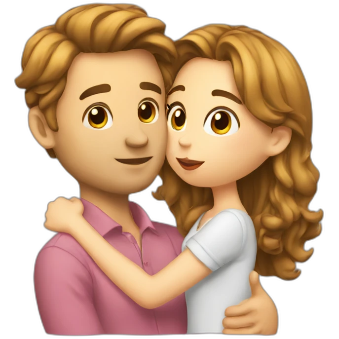 Beautiful-girl-kissing-a-guy emoji