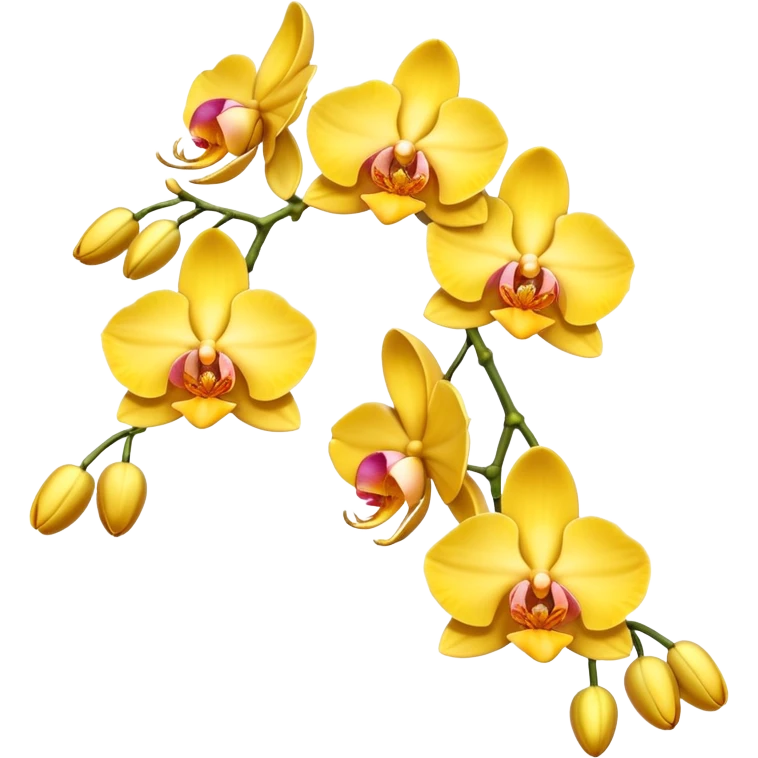 Yellow side facing orchid flower of indian wedding garland emoji
