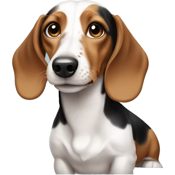 Piebald dachshund  emoji