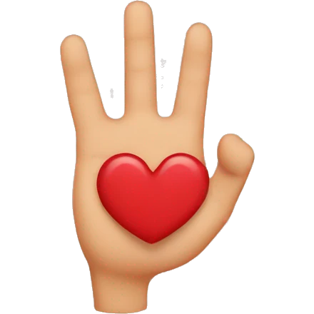 finger cross heart emoji