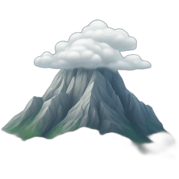 Cloudy long mountain emoji