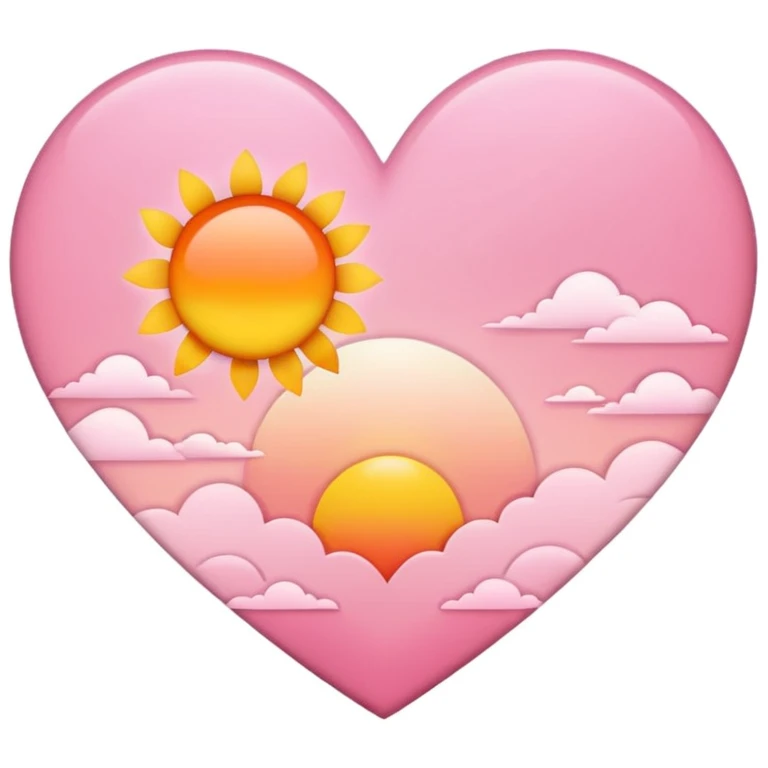 sakura heart with a sunrise emoji