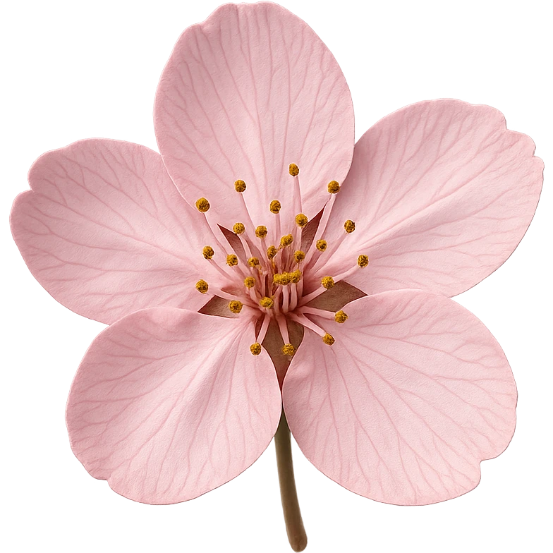 pink cherry blossom emoji
