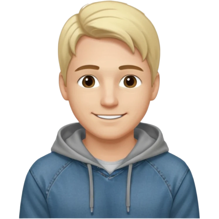Kjekk mann (lys i huden) som har pynta seg. Har på seg Jeans og grå hette genser og håret skal være  midtskill og fargen på håret er blondt. Litt øyevipper men ikke mye og litt mørke brun. Skal se HOT Å SEXY UT smile mer!!! Ca 20 år gammel  emoji