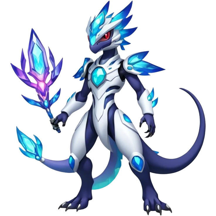 Shiny Futuristic Celestial Magical Ethereal Godly Divine Nebula-Fakemon-Pokemon-Digimon-Spectrobes-Raptor-fusion, full body emoji