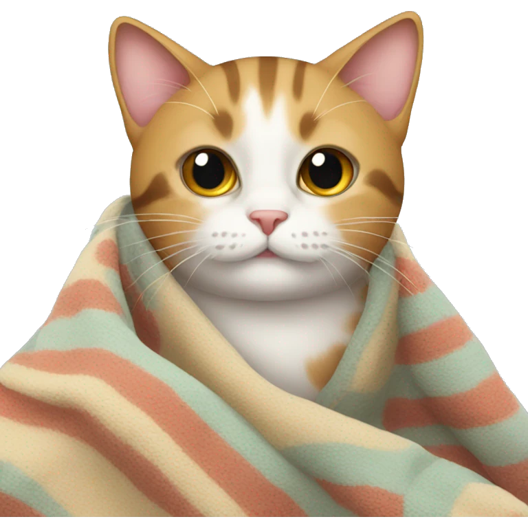 cat with a blanket emoji