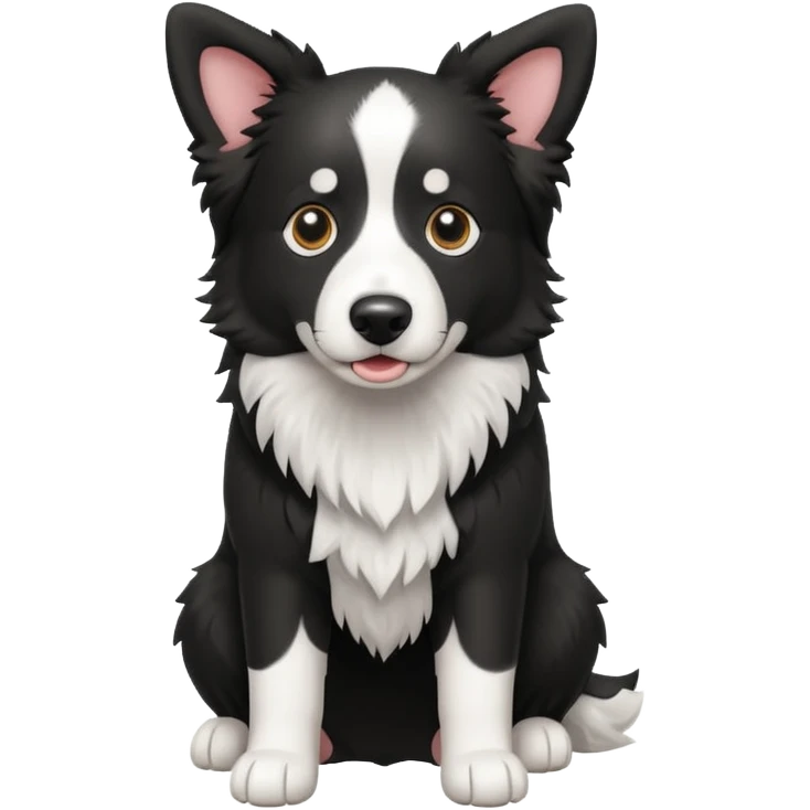 a full body of cute border collie emoji