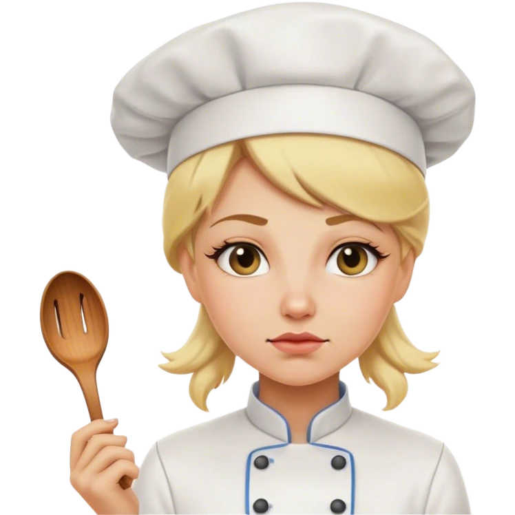 Blonde female chef who smells bad emoji