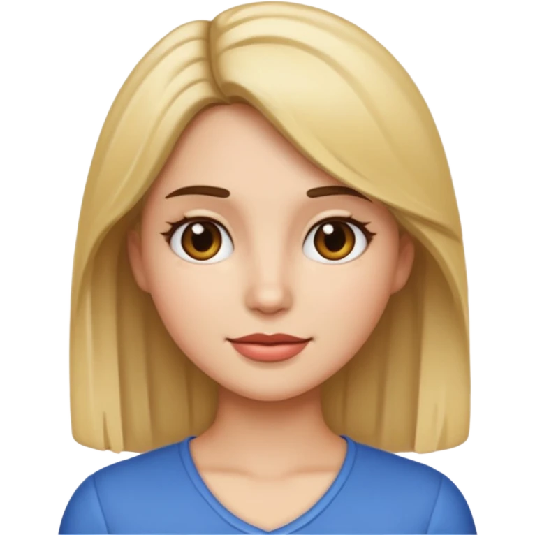 Brunette female emoji with blonde highlights  emoji