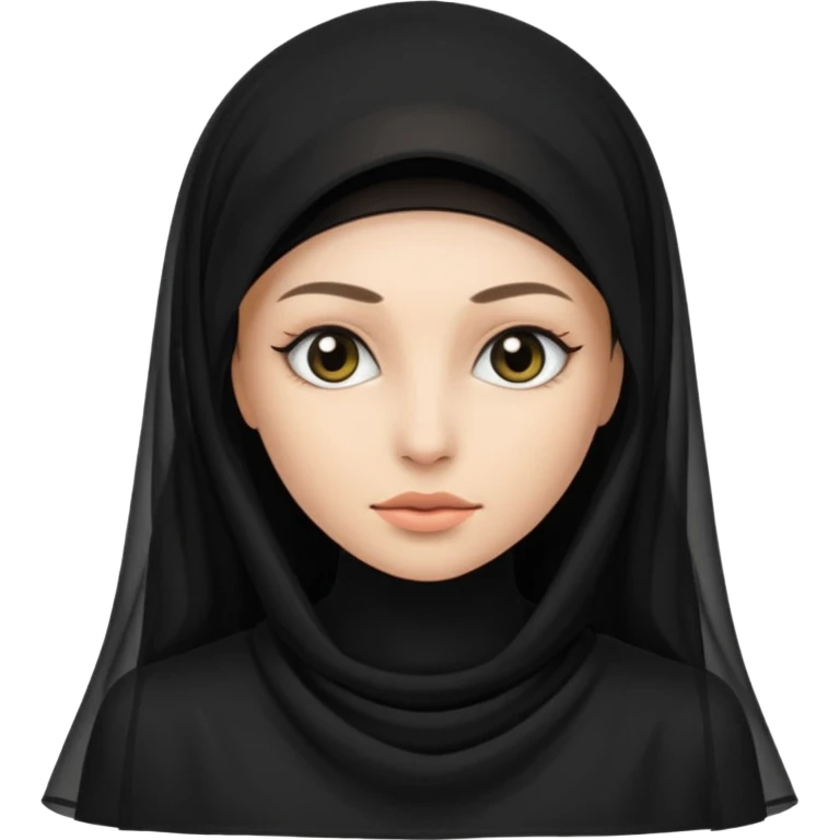 shaman woman in black clothes black veil emoji