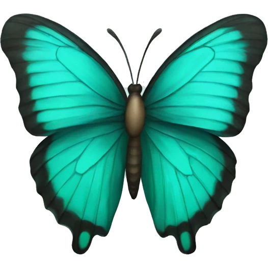teal butterfly emoji