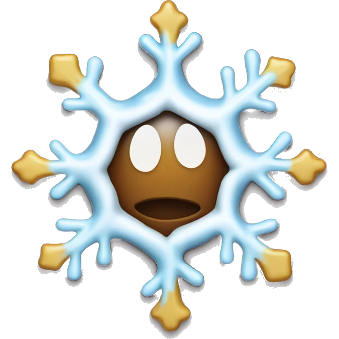 Melting snowflake emoji