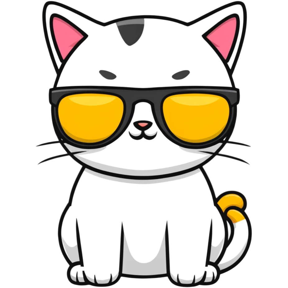 Cat wearing sunglasses emoji