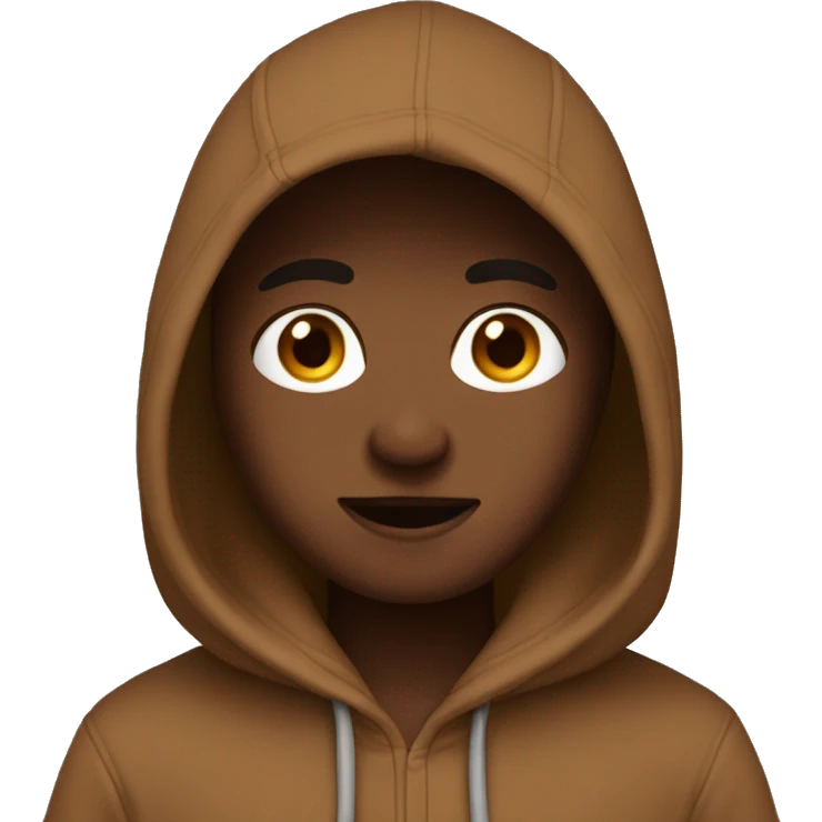 Me wearing a brown hoodie  emoji