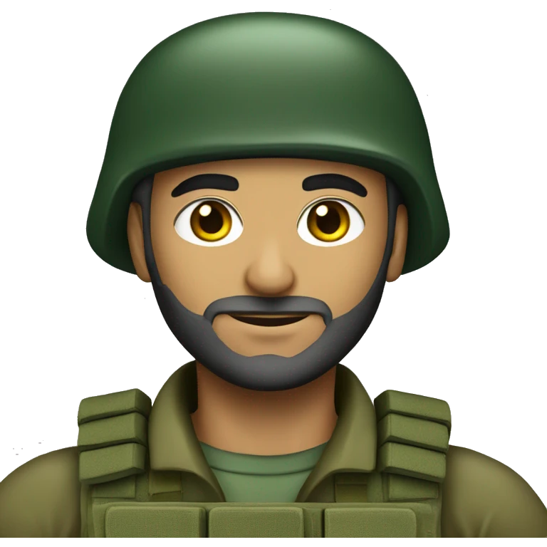 Iranian soldier in a green beret emoji