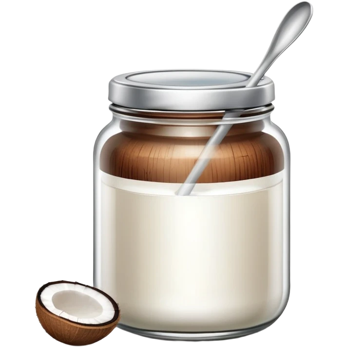 jar of coconut oil with a spoon emoji