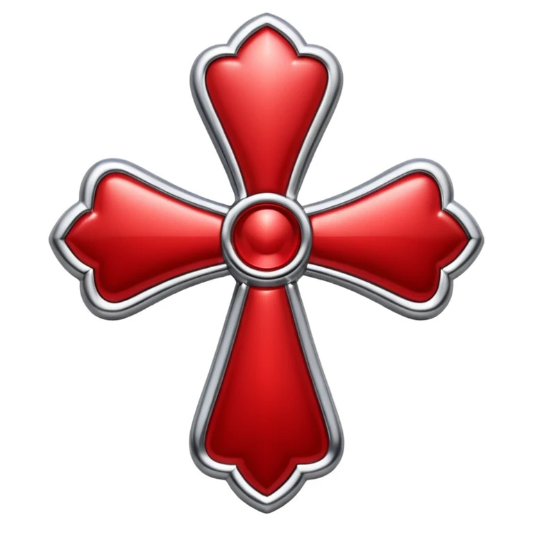chrome hearts cross in red emoji