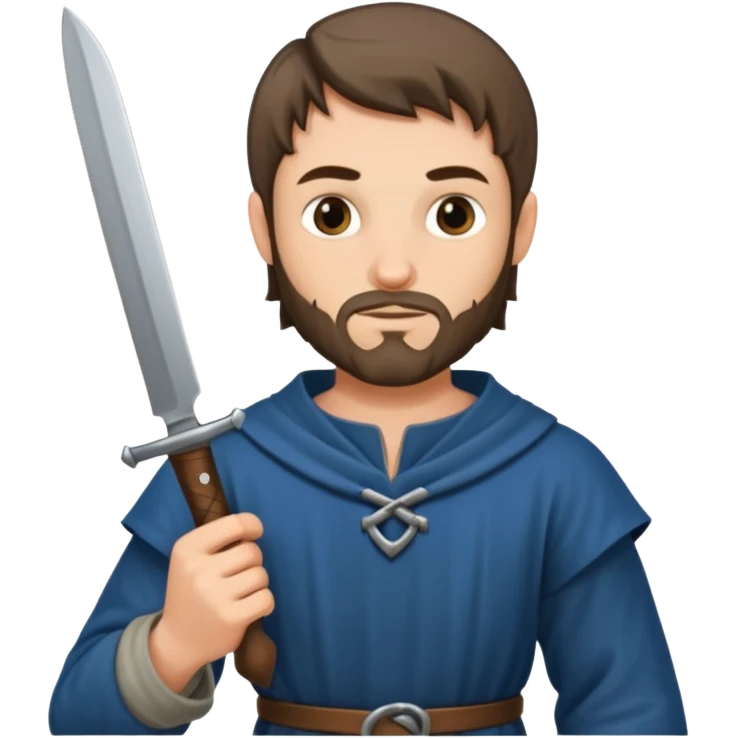 medieval man holding a knife emoji