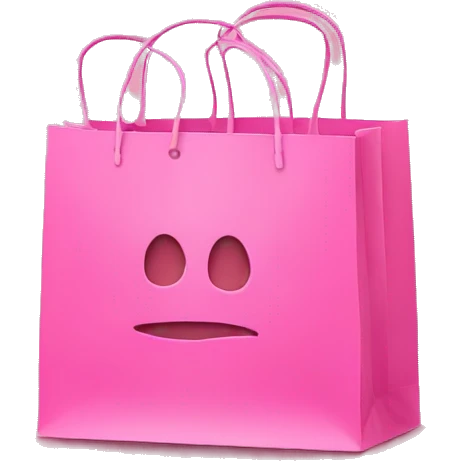 pink shopping bags emoji