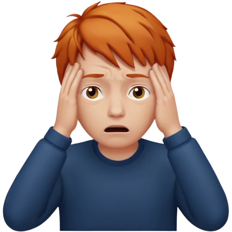 Ginger hair face palm emoji emoji